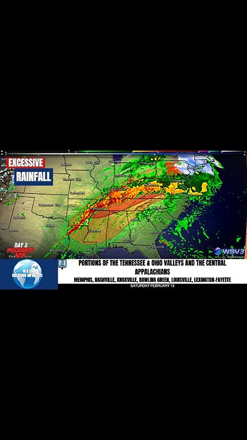 🚨 Flash Flood Threat: TN, OH, Appalachians Saturday! 2/13/25 #shorts #weather
