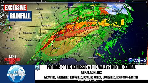 🚨 Flash Flood Threat: TN, OH, Appalachians Saturday! 2/13/25 #shorts #weather