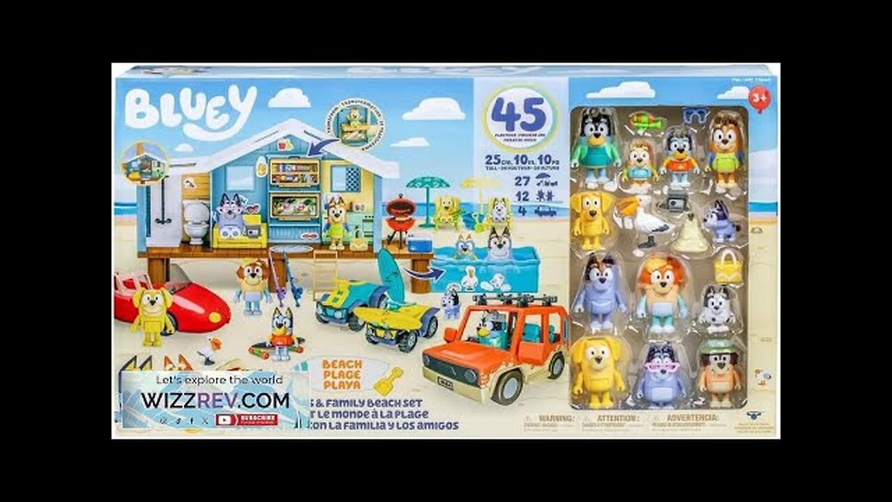 Bluey Friends & Family Beach Set- House Playset 45 Piece Ultimate Mega Review