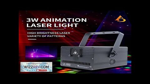 3D RGB scanning beam laser projector 3W ILDA professional DJ bar club Review