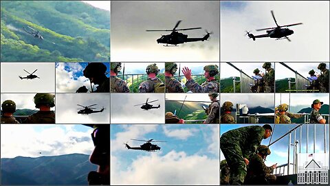 Korean and US Marines Control Military Aircraft Together at Pilsung Range.
