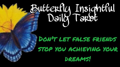 Butterfly Insightful Daily Tarot - watch out for false friends!