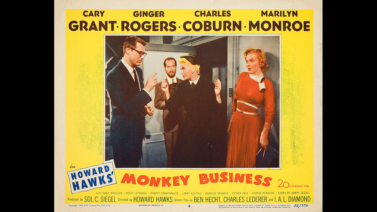 Monkey Business ( Marilyn Monroe & Cary Grant ) Full Movie 1952