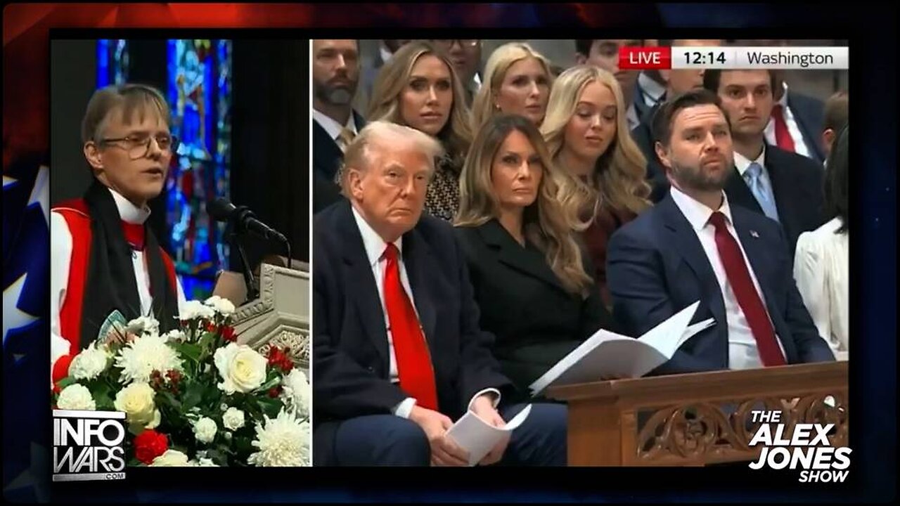 BREAKING VIDEO: Trump & Vance Look On In Disbelief As A Wokist Cult Leader Hijacks Church Service