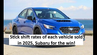 Stick shift take rate for 2024 vehicles with 3 pedals