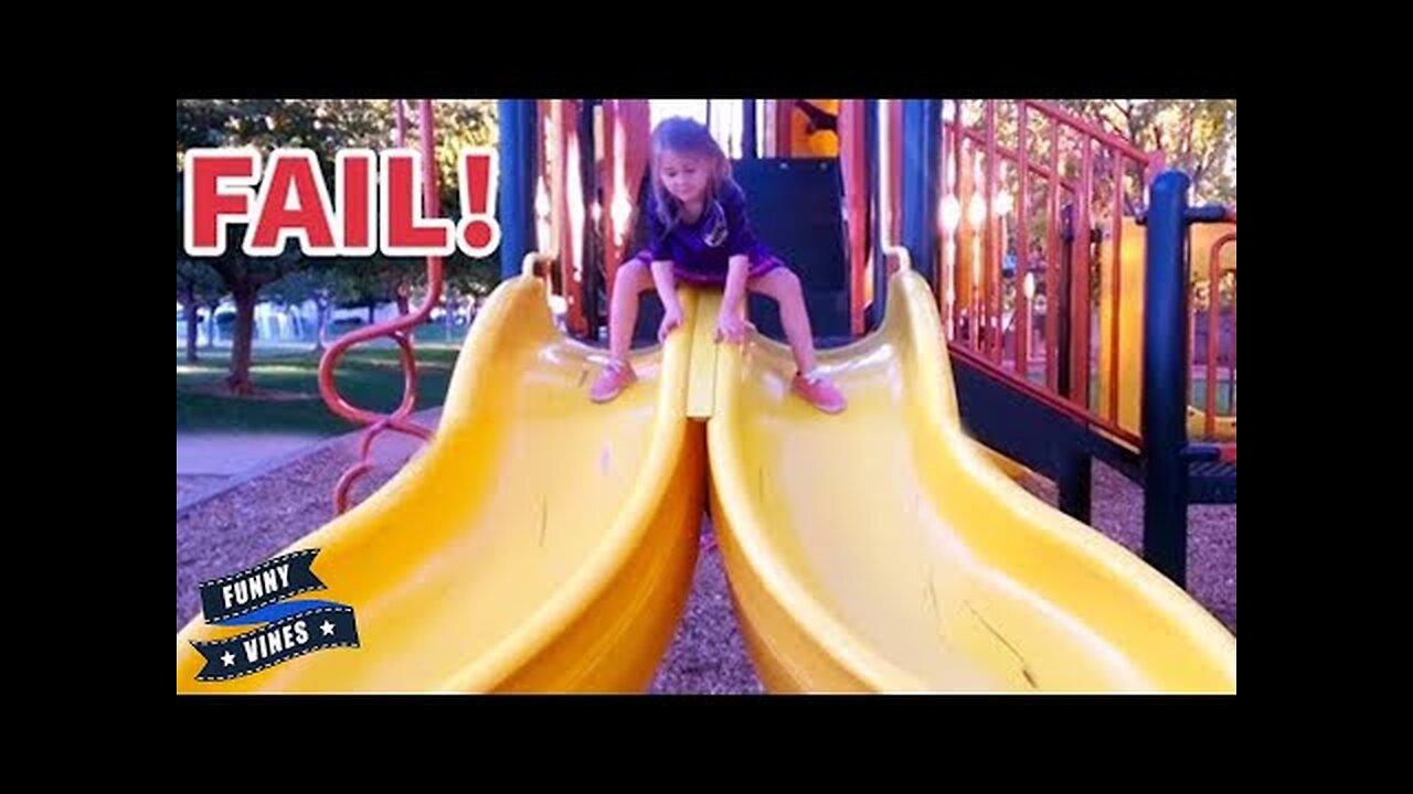 Funny Slide and FAILS with Silly Baby Outdoor | Funny Baby Videos | Funny Vines