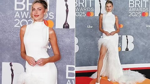 Zara McDermott Dazzles at BRITs 2025 Red Carpet