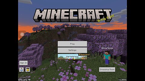 Playing Minecraft