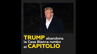 Donald Trump se desplaza hacia el Capitolio, donde se dirigirá al Congreso