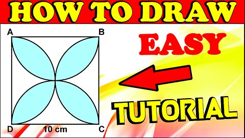 Find the area of the shaded design in the given figure in Corel Draw By Seekh Raha Hoon