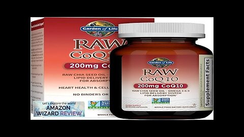 Garden of Life Vegetarian Omega 3 6 9 Supplement Raw CoQ10 Review