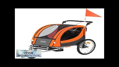 VEVOR Bike Trailer for Toddlers Kids Double Seat 100 lbs Load 2-In-1 Review