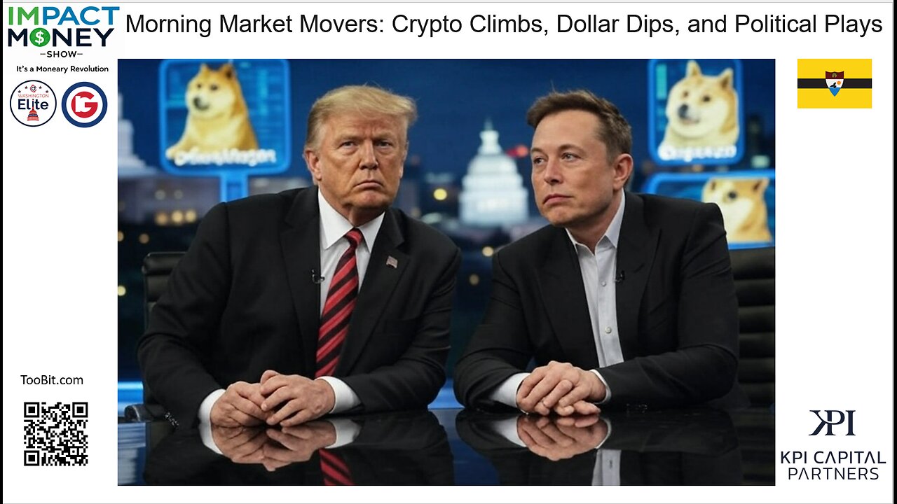 Morning Market Movers: Crypto Climbs, Dollar Dips, and Political Plays