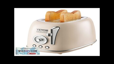 VEVOR Brushed Stainless Steel Toaster 2 Slice 825W 1.5'' Extra Wide Slots Review