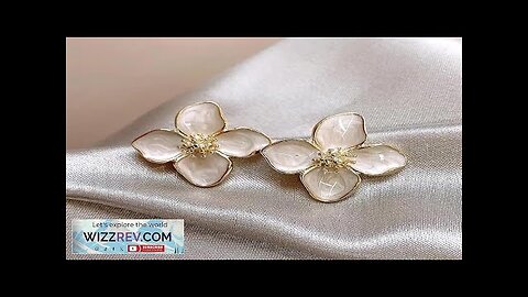 Fashion Korean Women Retro Drip Glaze Red Flower Earrings Women for Delicate Review