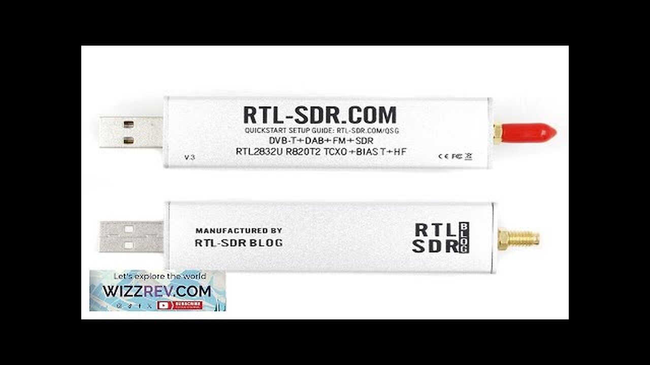 RTL-SDR SDR Receiver RTL Blog V3 R820T2 RTL2832U 1PPM TCXO SMA RTLSDR Review