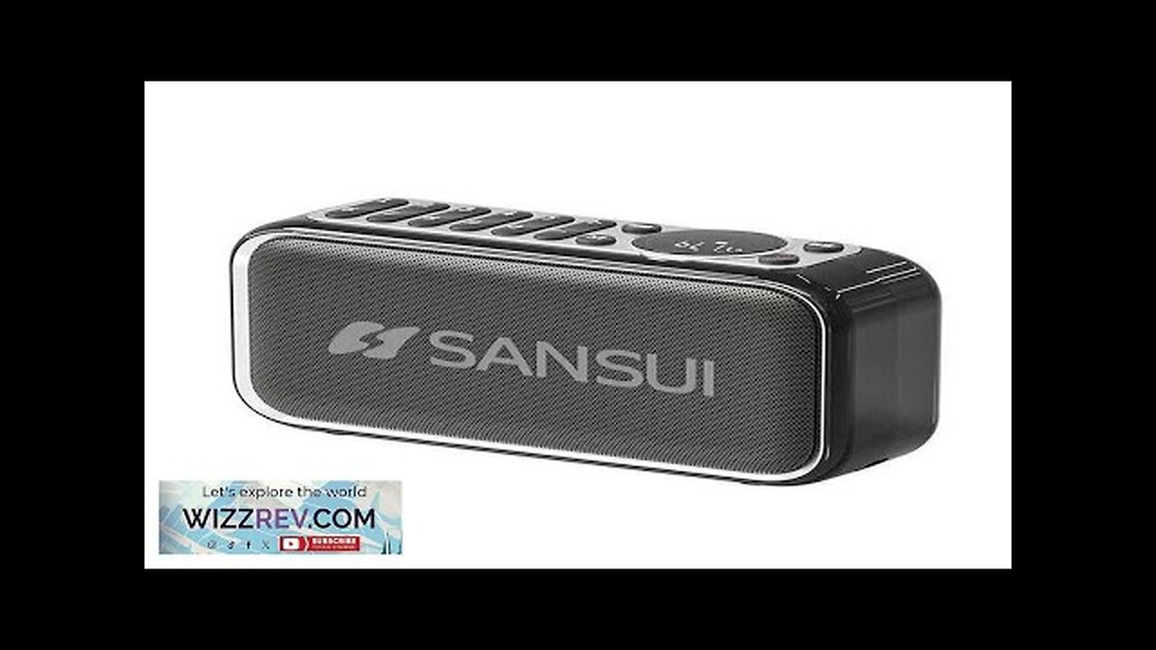 SANSUI F35 Wireless bluetooth Speaker Bass Diaphragm HiFi Sound Hands-free Calls 2400mAh Review