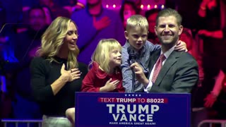 🚨ADORABLE: President Trump’s grandkids led the Pledge of Allegiance at his Victory Rally.