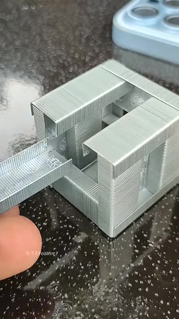 Ingenious idea from stapler pin! how to make cube _diy _ideas _creative