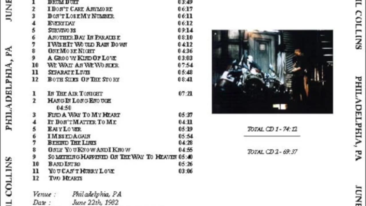 Phil Collins - Live - 1994.06.22 - Philadelphia, PA - 3rd Night - Both Sides Tour