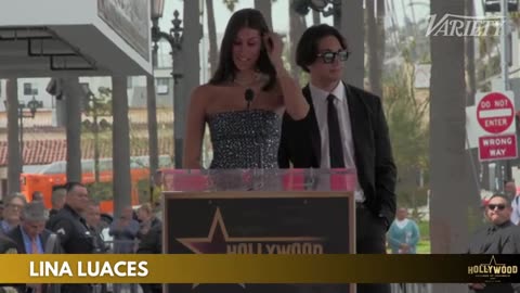 💜💜Lina Luaces speaks at Hollywood Walk of Fame ceremony❤️❤️