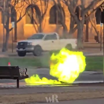 Green flames rise from manhole covers on Texas Tech campus. Buildings evacuated.