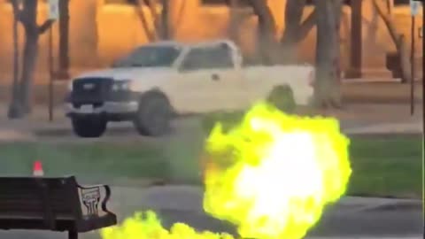 Green flames rise from manhole covers on Texas Tech campus. Buildings evacuated.