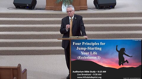 Four Principles for Jump-Starting Your Life (Ecclesiastes 1) - Bible Study, February 2, 2024