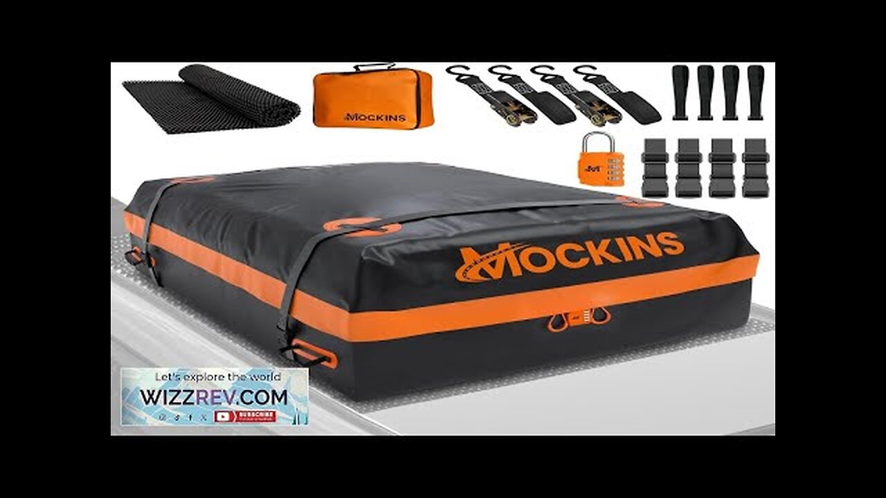 Mockins 30 Cubic Feet Weatherproof Car Roof Bag 60"x43"x20" Soft-Shell Car Review