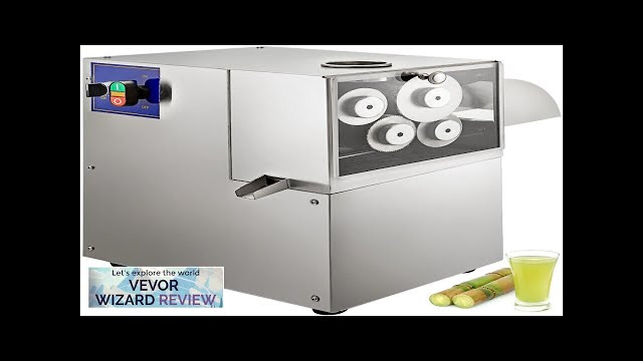 VEVOR Sugarcane Press Electric 4 Rollers 304 Stainless Steel Rollers 660lb/h Output Review