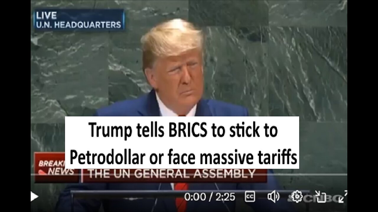 Trump threatens BRICS over dollar displacement