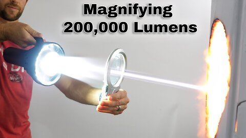 Magnifying The World's Brightest Flashlight (200,000 Lumens)