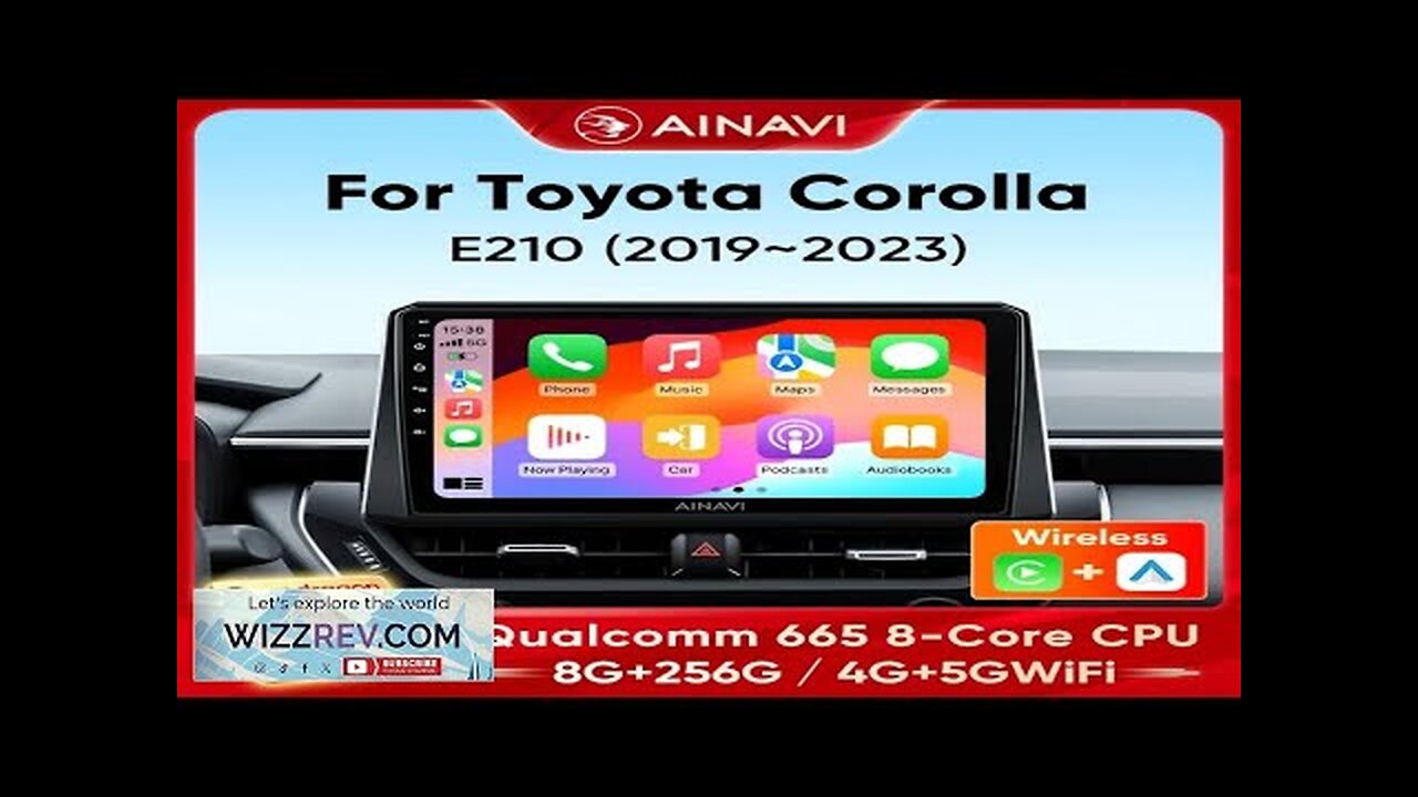 Ainavi Multimedia Player For Toyota Corolla 12 Cross 2019-2022 Carplay Android Auto Review