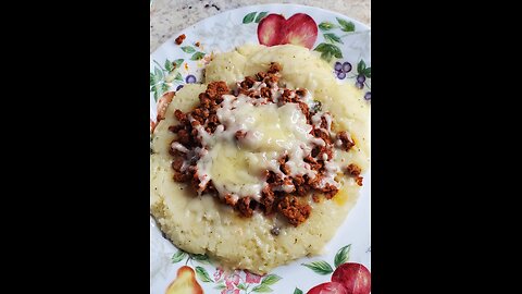 Cheesy Ground Meat with Mashed Potato