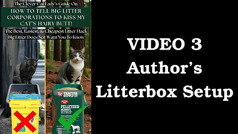 VIDEO 3 - Author's Litterbox Setup & Weekly Cleanup