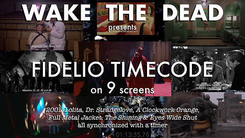 Fidelio Timecode on 9 screens