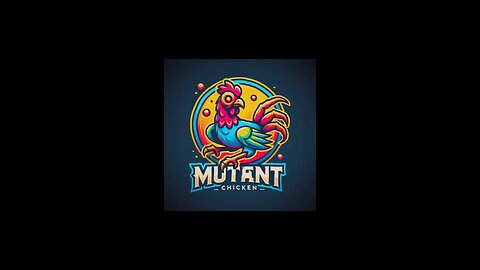 Power Crypto. Mutant Chicken. MUTEGG. MemeCoin. Logo.