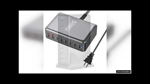 GaN Tech Bakeey YMX-500W 500W 8-Port USB PD Charger 2USB-A+6USB-C PD QC Fast Review