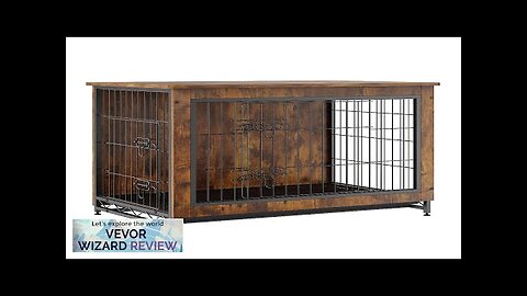 VEVOR Dog Crate Furniture 32 inch Wooden Dog Crate with Double Doors Review