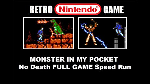 Monster In My Pocket (NES Nintendo) No Death Full Game Speed Run Play Through