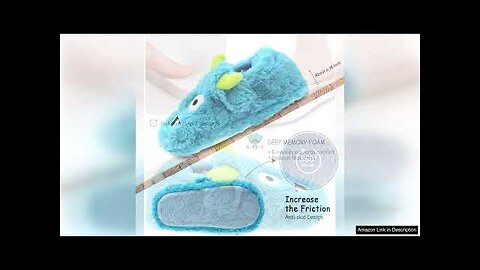 LA PLAGE Boys Slippers Monster for Kid Toddler Boys House Shoes Bedroom Review