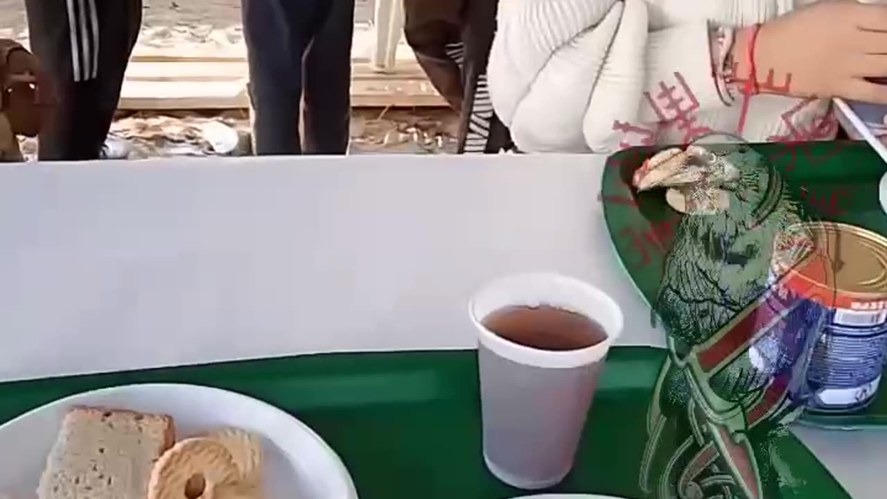 makeshift canteen of the Russian Hmeimim base in Syria