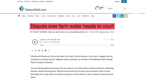 One billionaire couple owns almost all the water in California.