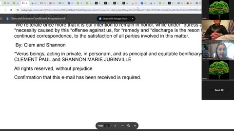 Notice of Demand and Conditional Acceptance Kathy Straus,; Manulife Bank