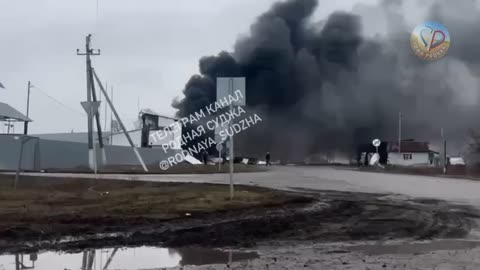 👀🇺🇦💥 Today, a feed mill in the village of Kozyrivka was attacked in Kursk region.