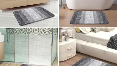 Olanly Grey Bathroom Rug | #shortvideo