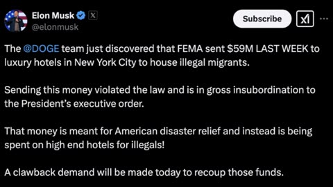 Fema spent $59M on illegals last week