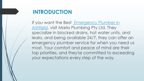 Best Emergency Plumber in Ashfield