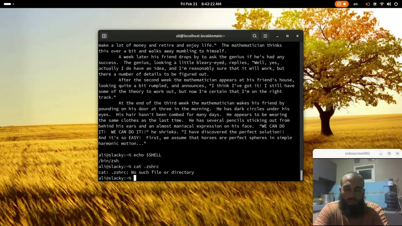 Zsh on slackware