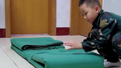 Want to learn how to fold a blanket perfectly.hd